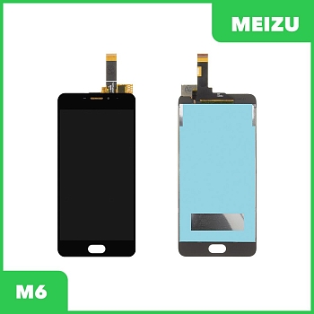 Дисплей (экран в сборе) для телефона Meizu M6 (черный)