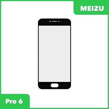 Стекло для переклейки дисплея Meizu Pro 6, черный
