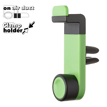 Автомобильный держатель для телефона на воздуховод "LP" 26HD67, зеленый